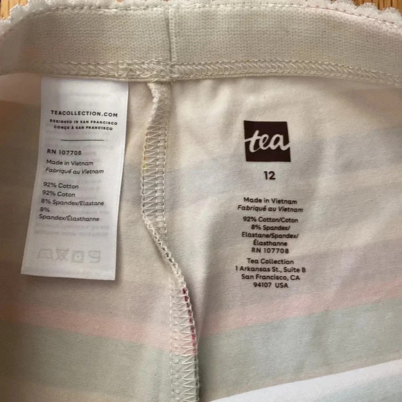 Tea Collection sz 12 striped leggings never worn in excellent condition NWOT - Picture 2 of 5